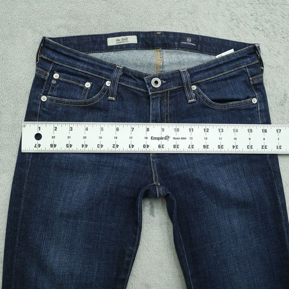 AG Jean Women's Size 27R Blue Low-Rise The Stilt Cigarette Leg Denim 30" Inseam - Picture 8 of 16